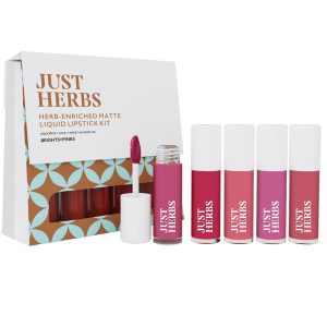 Just Herbs Ayurvedic Liquid Lipstick Kit Set of 5 with Long Lasting, Hydrating & Lightweight Lip Colour