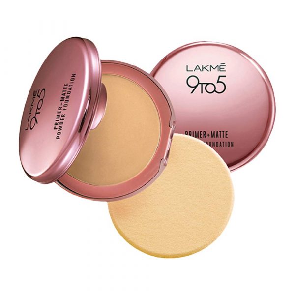 Lakme 9 to 5 Primer with Matte Powder Foundation Compact, Ivory Cream, 9gm
