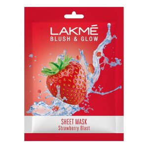 Lakmé Blush & Glow Strawberry Sheet Mask, 25 ml