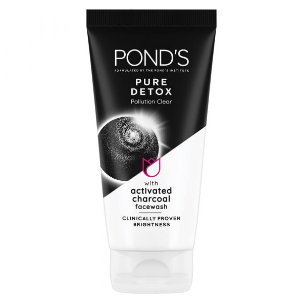 Pond's Pure Detox Anti-Pollution Purity Face Wash With Activated Charcoal, 150gm