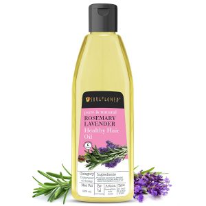 Soulflower Rosemary Lavender Oil for Healthy Hair, Coldpressed Oil, 225ml