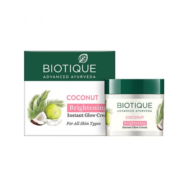 Biotique Coconut Brightening Instant Glow Cream, 50gm