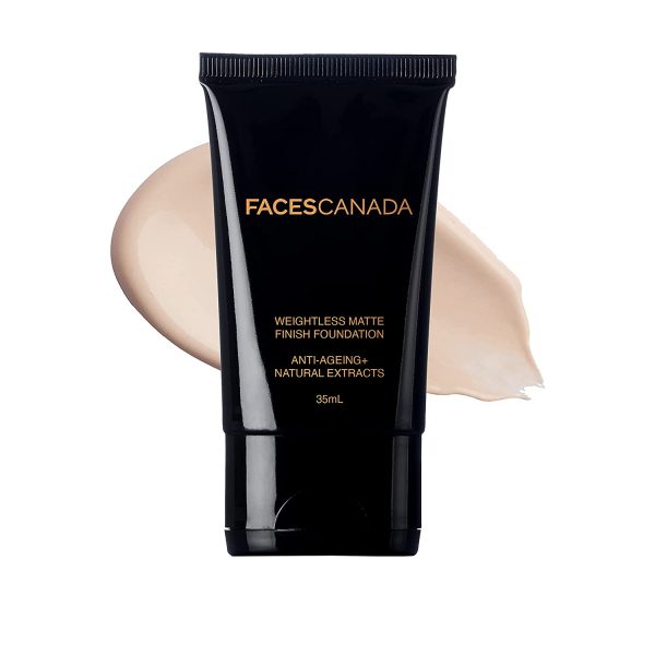 Faces Canada Weightless Matte Foundation, Natural Matte Finish, Ivory 35ml