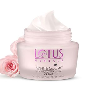 Lotus Herbals Whiteglow Advanced Pink Glow Brightening Cream, 50gm
