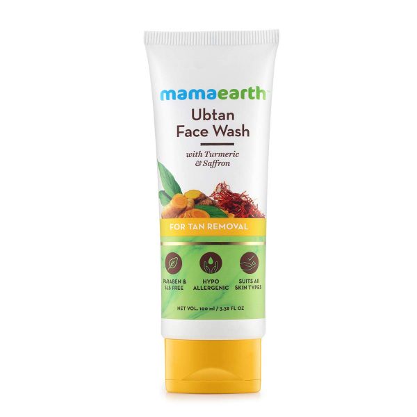Mamaearth Ubtan Natural Face Wash for All Skin Type with Turmeric & Saffron, 100ml
