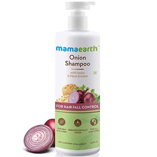 Mamaearth Onion Shampoo for Hair Growth & Hair Fall Control, 400ml
