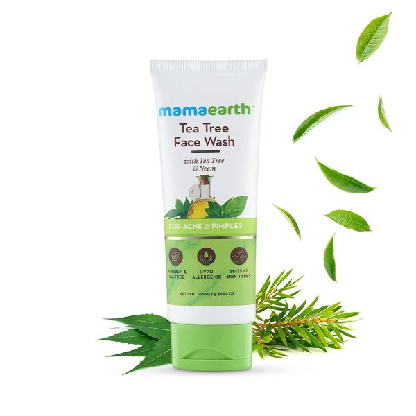 Mamaearth Tea Tree Natural Face Wash for Acne & Pimples Wash, 100ml