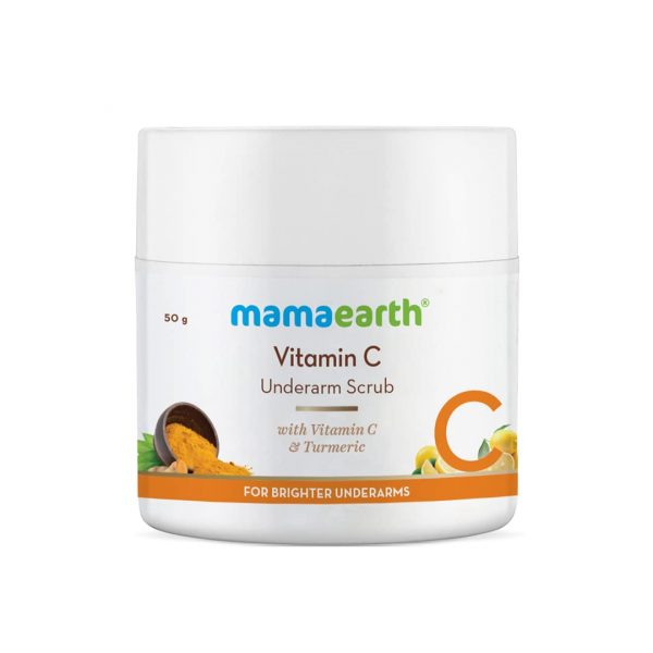 Mamaearth Vitamin C Underarm Scrub for Brighter Underarms, 50 gm
