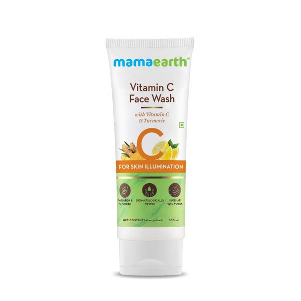 Mamaearth Vitamin C Face Wash with Vitamin C and Turmeric, 100ml