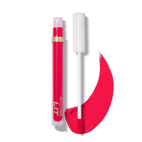 MyGlamm LIT Liquid Matte Lipstick-Lovebomb (Red), 3ml