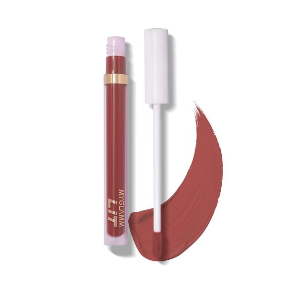 MyGlamm LIT Liquid Matte Lipstick-Ship (Red), 3ml