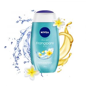 NIVEA Body Wash, Frangipani & Oil Shower Gel, Pampering Care, 250 ml
