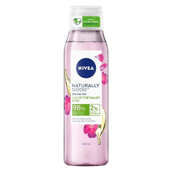 Nivea Naturally Good Body Wash, Lily of the Valley & Oil Shower Gel, 300ml