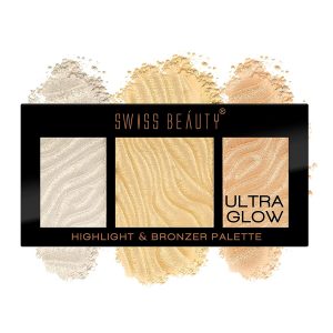 Swiss Beauty Ultraglow Highlighter & Bronzer Palette, Shade 01, 12gm