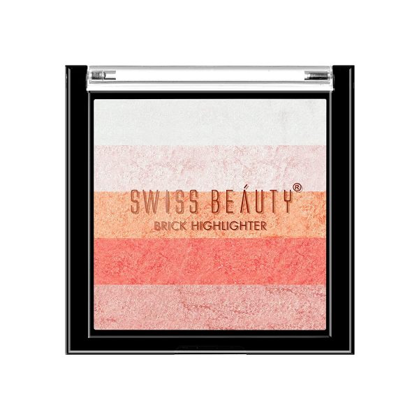 Swiss Beauty Brick Highlighter, Highly-Pigmented Powder, Shade - 2 , 7gm