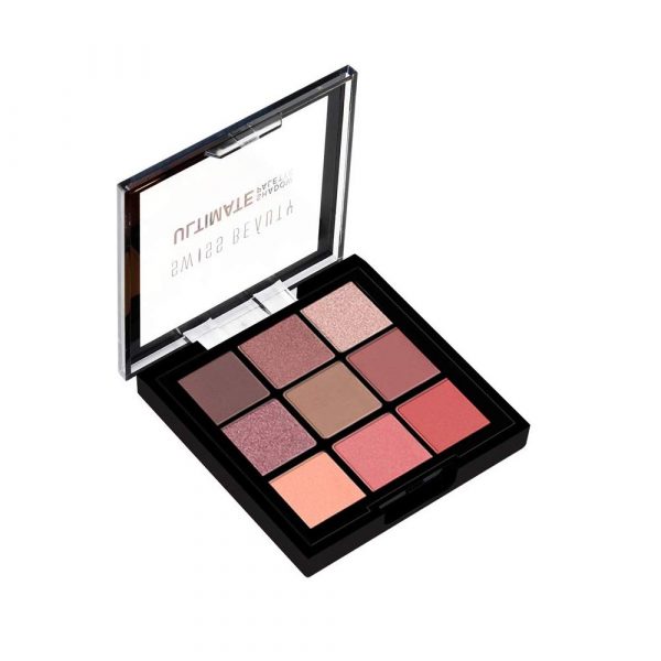Swiss Beauty Ultimate 9 Pigmented Colors Eyeshadow Palette, Matte, Multicolor - 02, 6gm