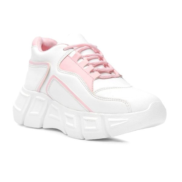 Vendoz Women & Girls White Casual Sports Shoes Sneakers