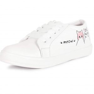 Vendoz Women Latest Collection Stylish White Casual Shoes Sneakers
