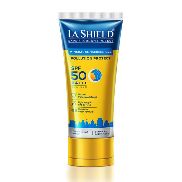 La Shield Pollution Protect Mineral Sunscreen Gel Spf 50, 50gm